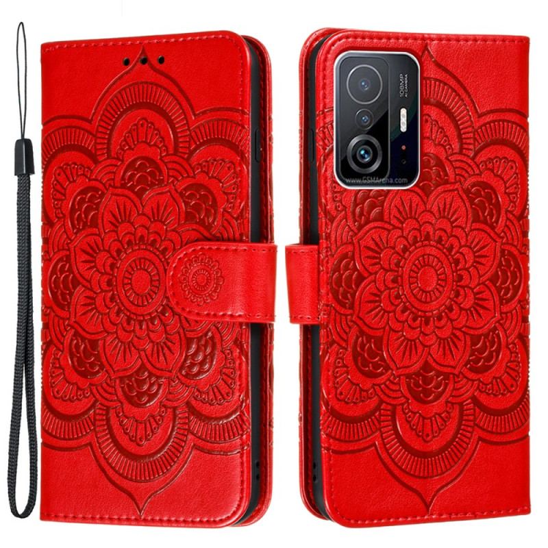 Capa Flip Para Xiaomi 11T / 11T Pro Mandala Completa