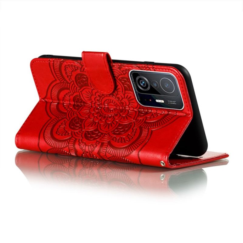 Capa Flip Para Xiaomi 11T / 11T Pro Mandala Completa