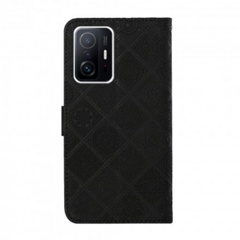 Capa Flip Para Xiaomi 11T / 11T Pro Padrão De Tapeçaria