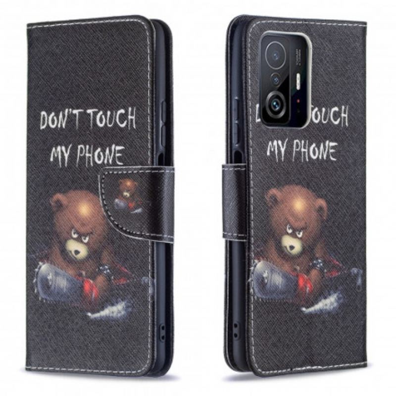 Capa Flip Para Xiaomi 11T / 11T Pro Urso Perigoso