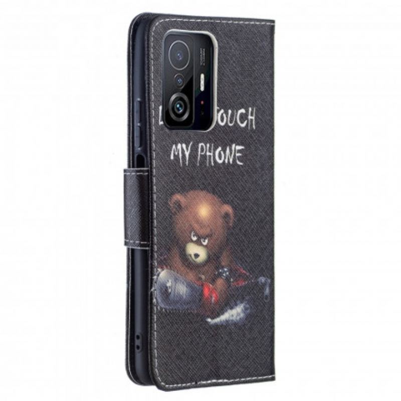 Capa Flip Para Xiaomi 11T / 11T Pro Urso Perigoso