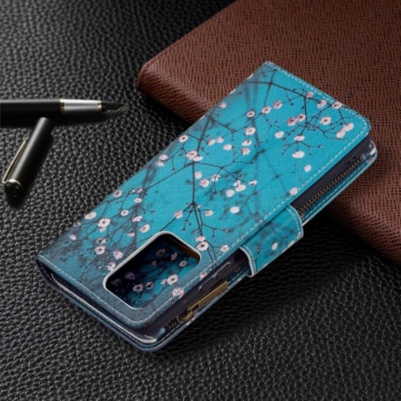 Capa Folio Para Xiaomi 11T / 11T Pro Bolso De Árvore Com Zíper