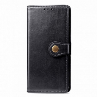 Capa Folio Para Xiaomi 11T / 11T Pro Couro Falso E Fecho Vintage