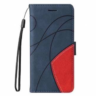 Capa Folio Para Xiaomi 11T / 11T Pro Couro Sintético De Assinatura De Dois Tons