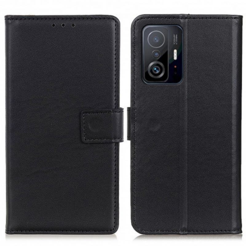 Capa Folio Para Xiaomi 11T / 11T Pro Couro Sintético Liso