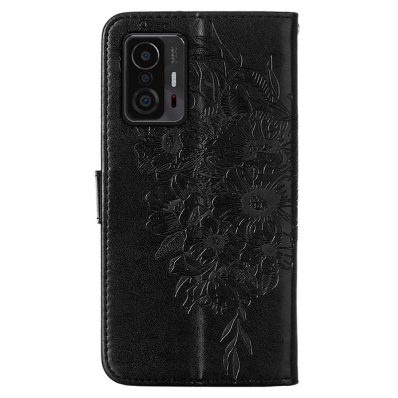 Capa Folio Para Xiaomi 11T / 11T Pro Desenho De Borboleta