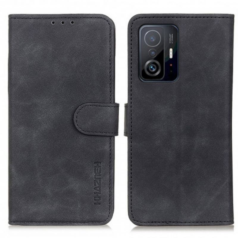 Capa Folio Para Xiaomi 11T / 11T Pro Efeito Couro Vintage Khazneh