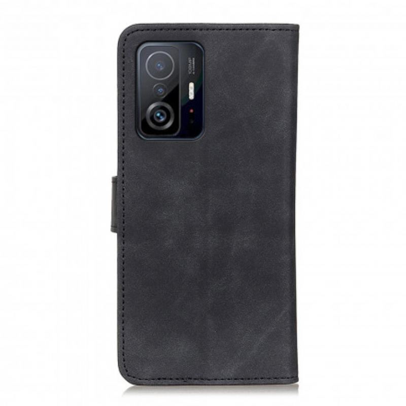 Capa Folio Para Xiaomi 11T / 11T Pro Efeito Couro Vintage Khazneh