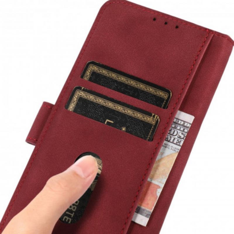 Capa Folio Para Xiaomi 11T / 11T Pro Khazneh Moda Efeito Couro