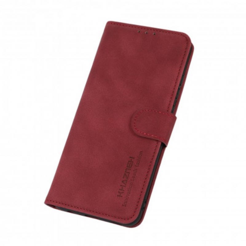 Capa Folio Para Xiaomi 11T / 11T Pro Khazneh Moda Efeito Couro