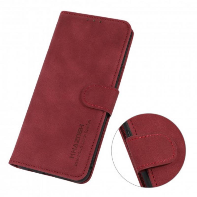 Capa Folio Para Xiaomi 11T / 11T Pro Khazneh Moda Efeito Couro