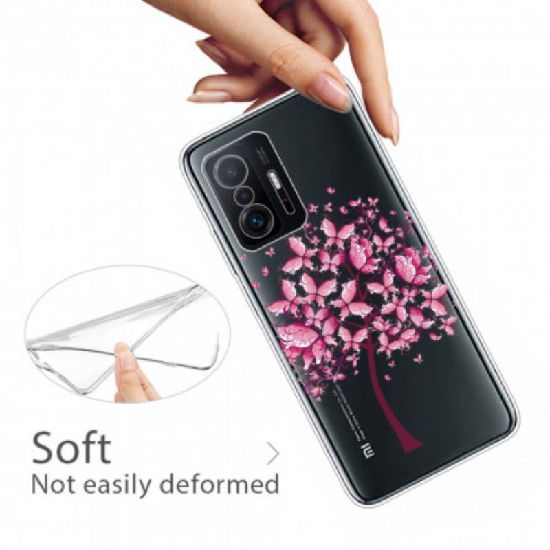 Capa Para Xiaomi 11T / 11T Pro Árvore Borboleta Transparente