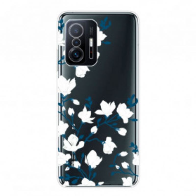 Capa Para Xiaomi 11T / 11T Pro Flores Brancas