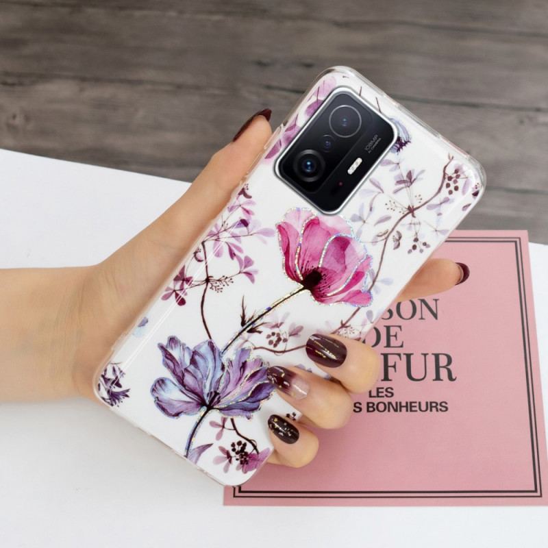 Capa Para Xiaomi 11T / 11T Pro Flores Brilhantes