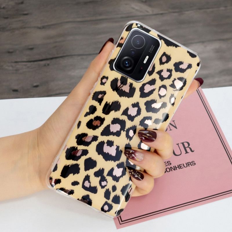 Capa Para Xiaomi 11T / 11T Pro Mármore Estilo Leopardo