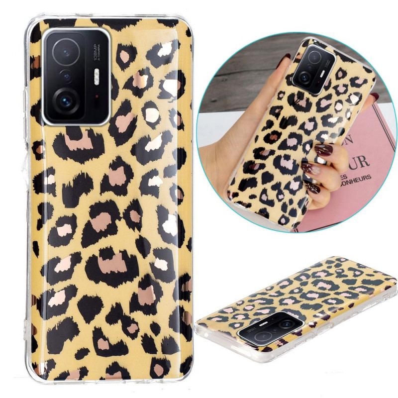 Capa Para Xiaomi 11T / 11T Pro Mármore Estilo Leopardo