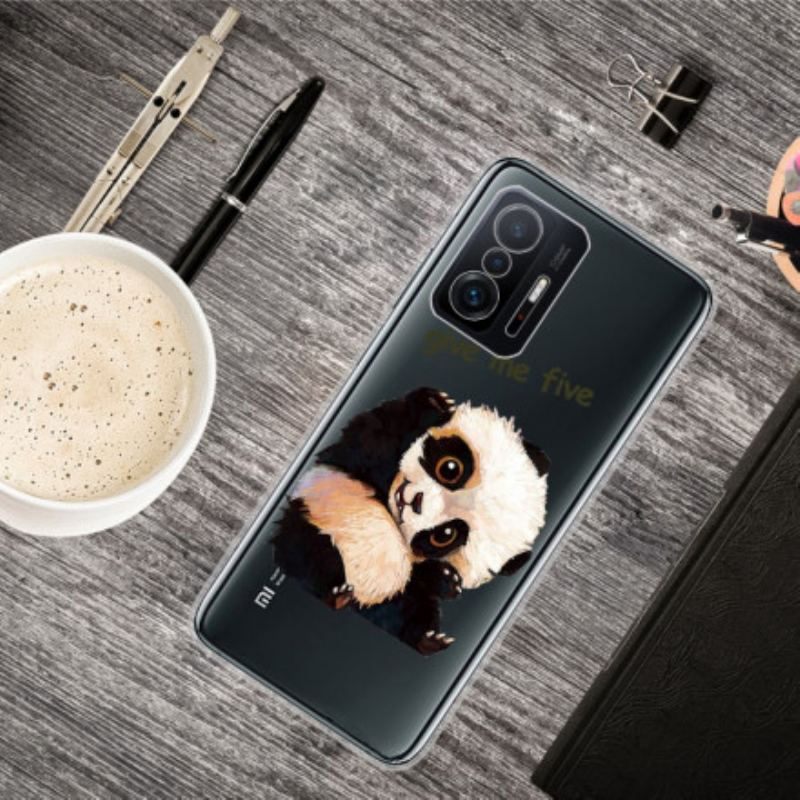 Capa Para Xiaomi 11T / 11T Pro Panda Sem Costura Dá-me Cinco