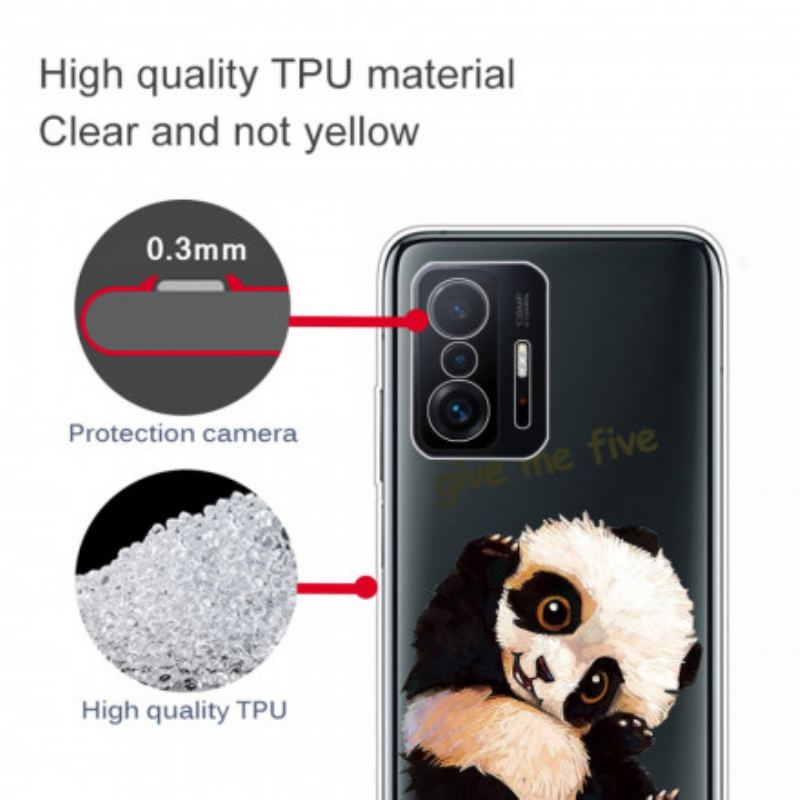 Capa Para Xiaomi 11T / 11T Pro Panda Sem Costura Dá-me Cinco