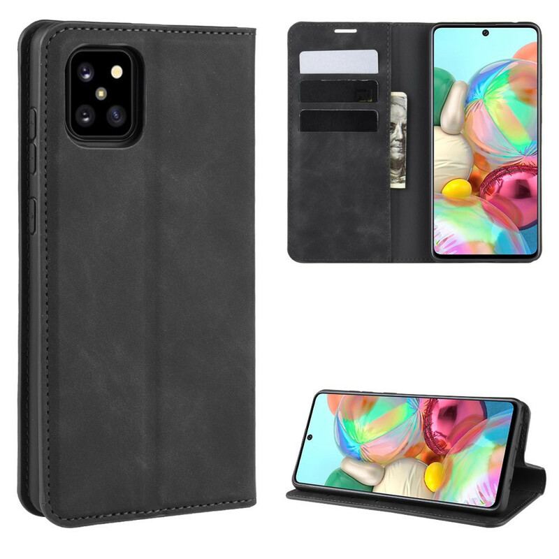 Capa De Celular Para Samsung Galaxy Note 10 Lite Flip Efeito Couro Chique