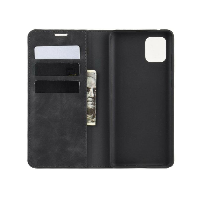 Capa De Celular Para Samsung Galaxy Note 10 Lite Flip Efeito Couro Chique