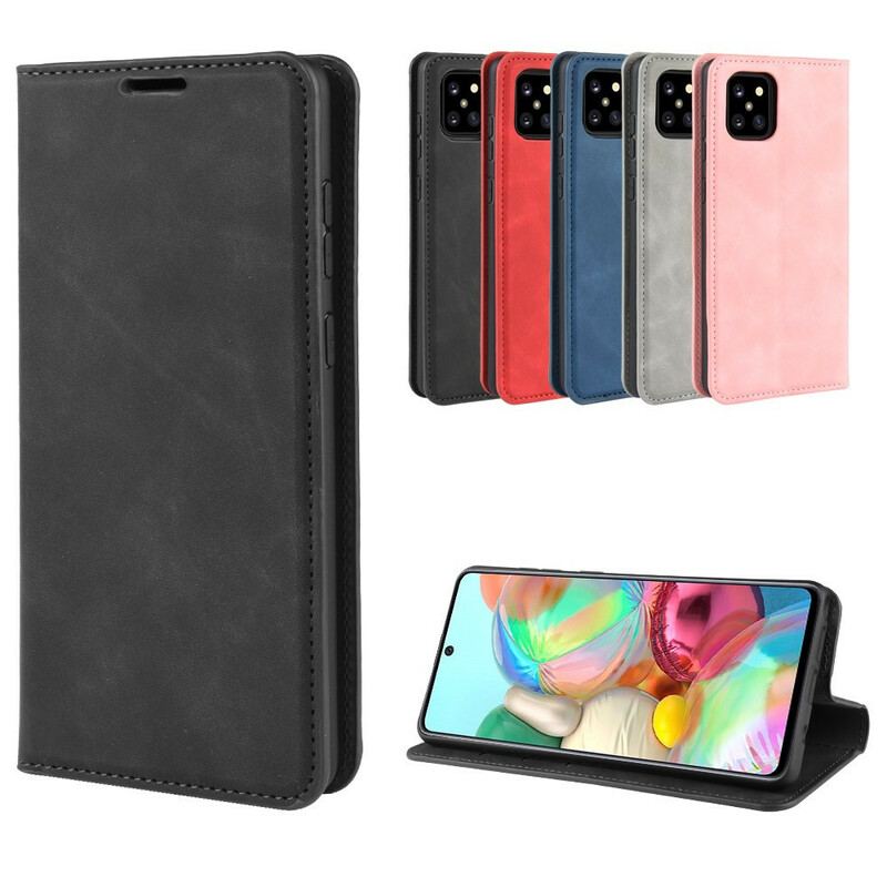 Capa De Celular Para Samsung Galaxy Note 10 Lite Flip Efeito Couro Chique