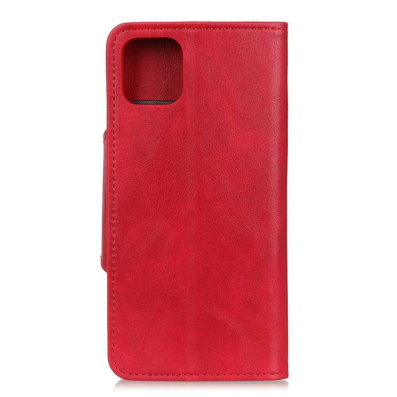 Capa De Couro Para Samsung Galaxy Note 10 Lite Botão De Couro Falso