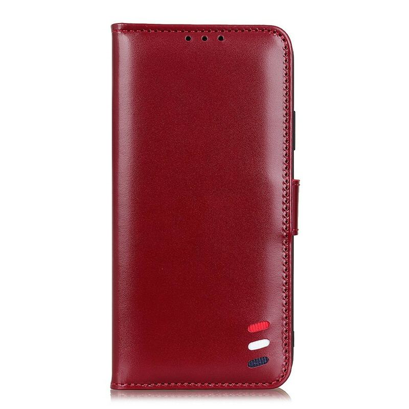 Capa Flip Para Samsung Galaxy Note 10 Lite Efeito Couro Tricolor