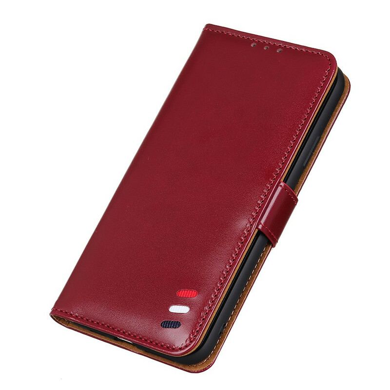 Capa Flip Para Samsung Galaxy Note 10 Lite Efeito Couro Tricolor