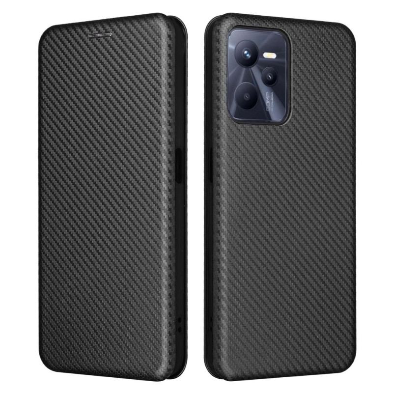 Capa De Celular Para Realme C35 Flip Anel Fibra De Carbono