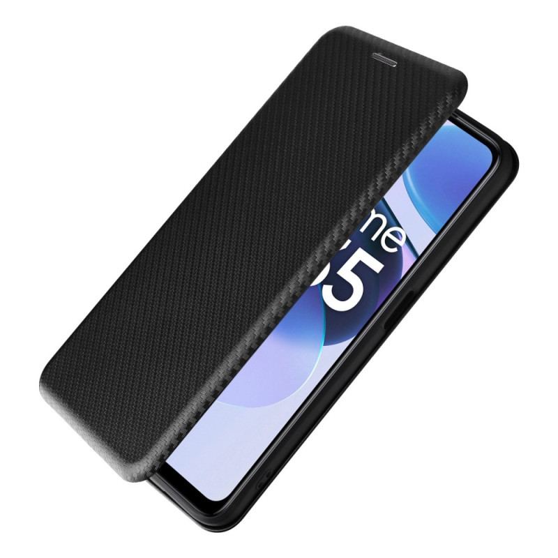 Capa De Celular Para Realme C35 Flip Anel Fibra De Carbono