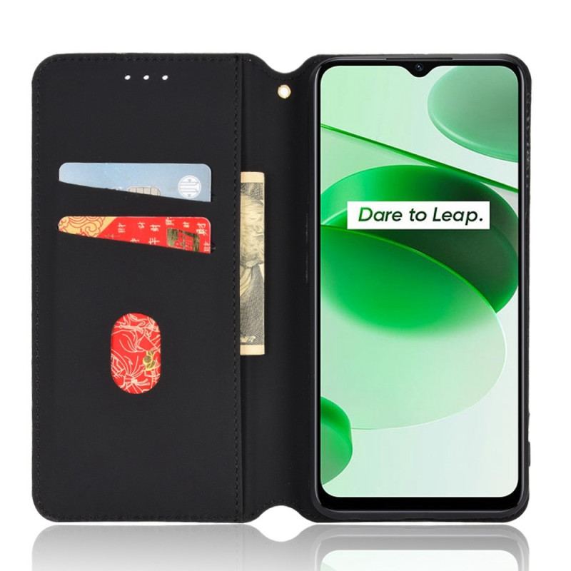 Capa De Celular Para Realme C35 Flip Diamantes E Cubos