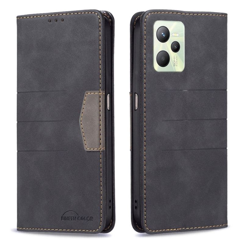 Capa De Celular Para Realme C35 Flip Linhas De Cores Binfen