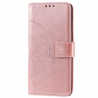 Capa De Couro Para Realme C35 De Cordão Mandala Strappy