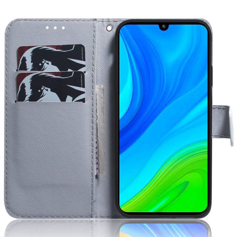 Capa De Couro Para Realme C35 De Cordão Tanga Pug