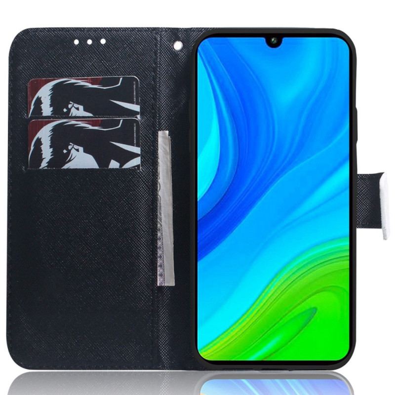 Capa De Couro Para Realme C35 De Cordão Tanga Safari