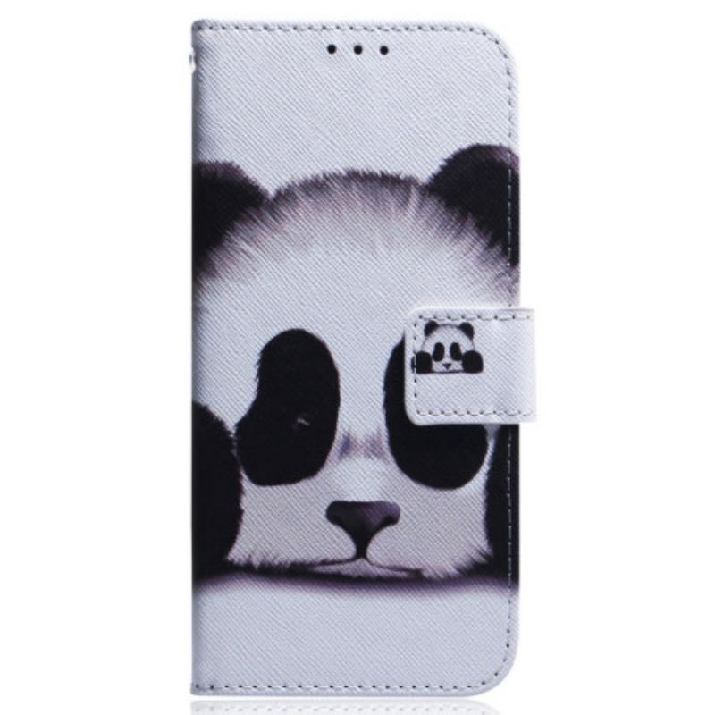 Capa De Couro Para Realme C35 Panda