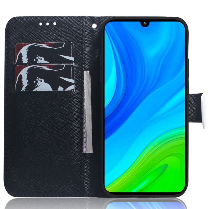 Capa Em Pele Para Realme C35 De Cordão Esquilos Fio Dental