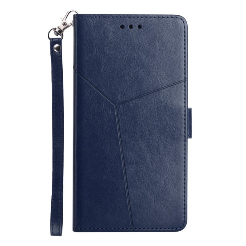 Capa Flip Para Realme C35 De Cordão Corda Y Linhas