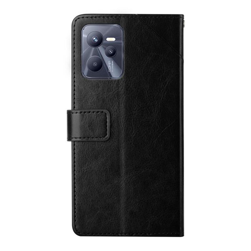 Capa Flip Para Realme C35 De Cordão Corda Y Linhas