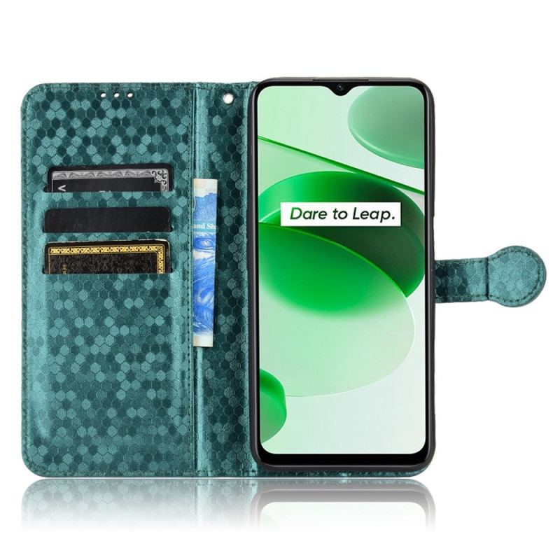 Capa Flip Para Realme C35 De Cordão Tirar Células