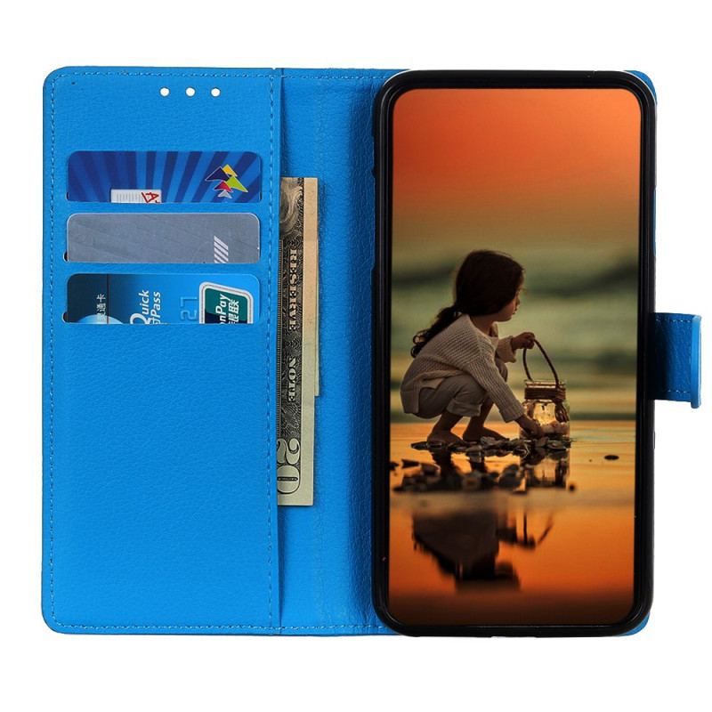 Capa Flip Para Realme C35 Textura Lichia