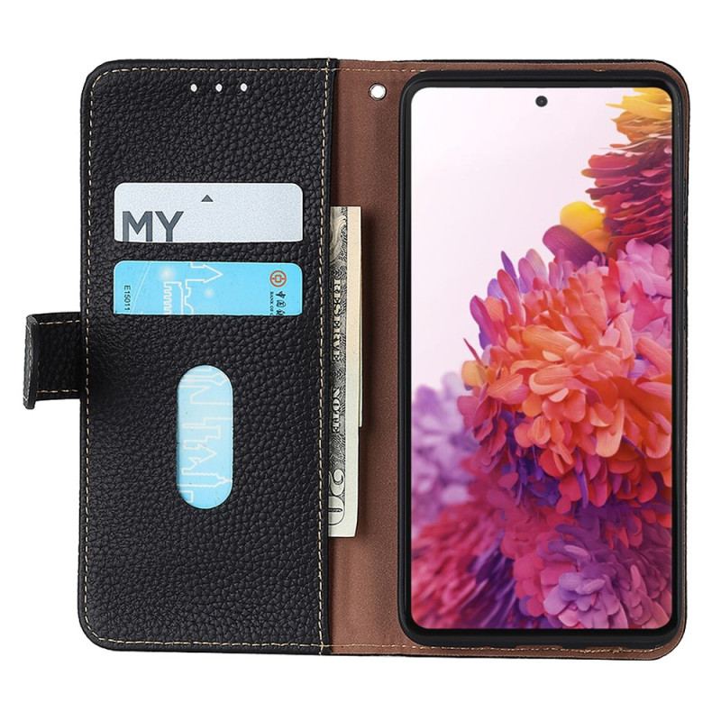 Capa Folio Para Realme C35 Khazneh Lichia Couro