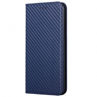 Capa De Celular Para iPhone 14 Pro De Cordão Flip Estilo Strappy Fibra De Carbono