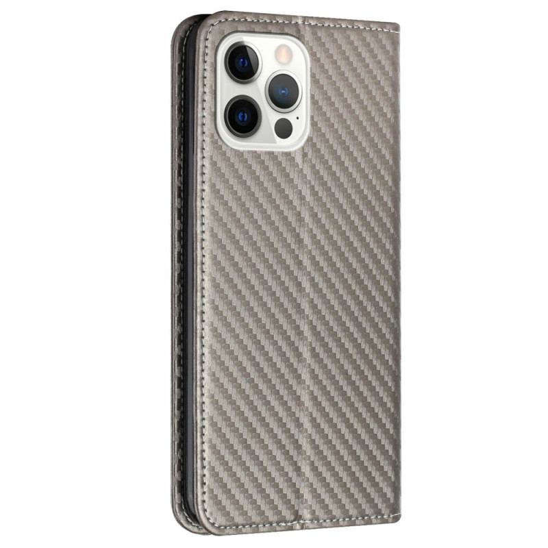 Capa De Celular Para iPhone 14 Pro De Cordão Flip Estilo Strappy Fibra De Carbono