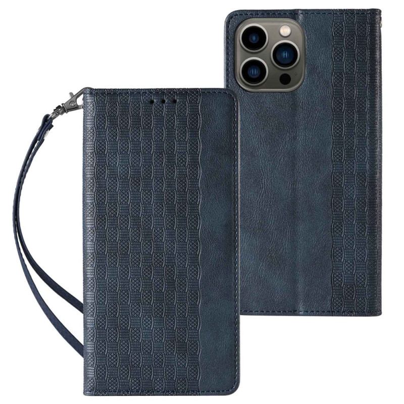 Capa De Celular Para iPhone 14 Pro De Cordão Flip Strappy Vintage