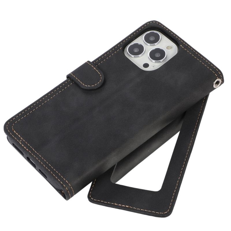 Capa De Celular Para iPhone 14 Pro Flip Bolso Frontal Espelhado