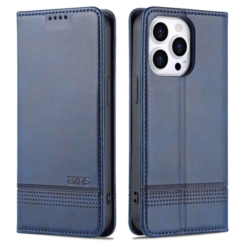 Capa De Celular Para iPhone 14 Pro Flip Estilo De Couro Azns