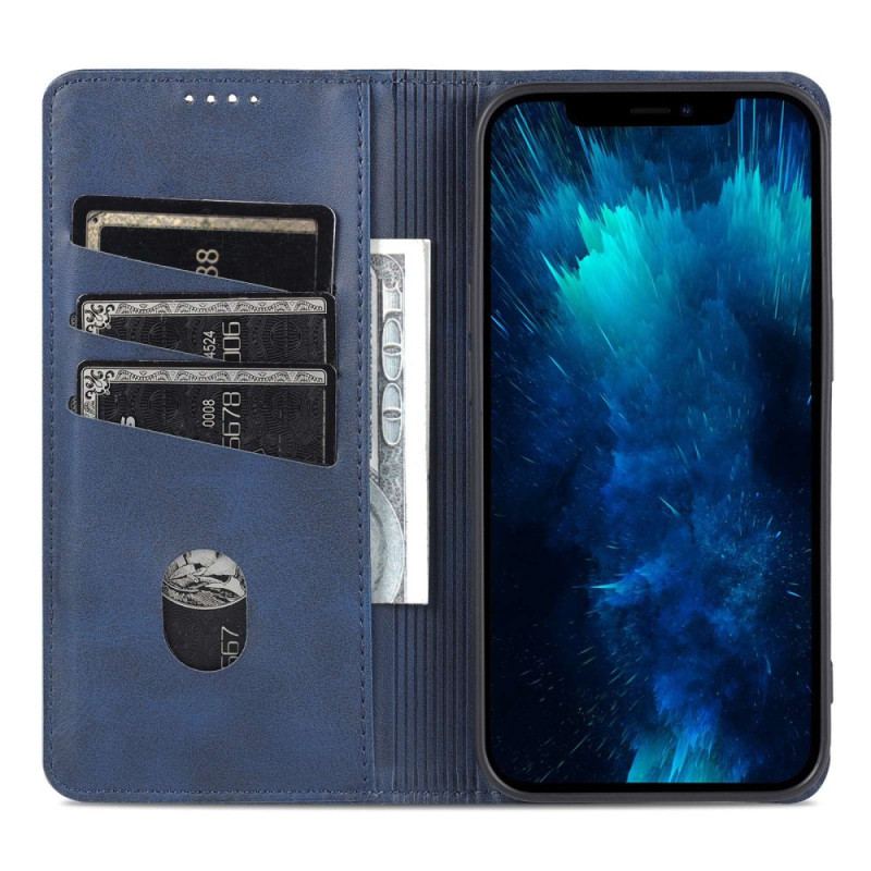 Capa De Celular Para iPhone 14 Pro Flip Estilo De Couro Azns