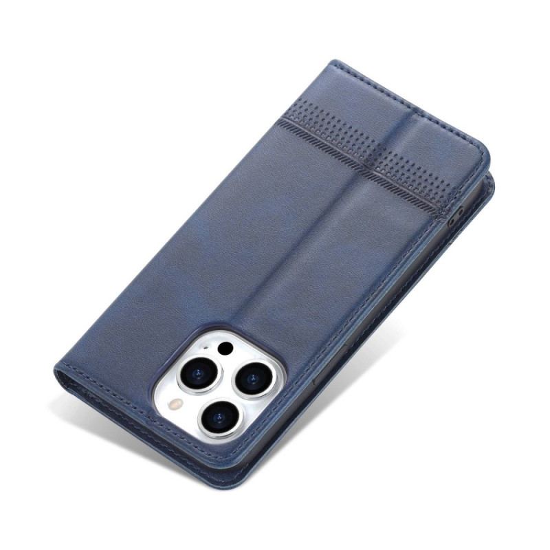 Capa De Celular Para iPhone 14 Pro Flip Estilo De Couro Azns