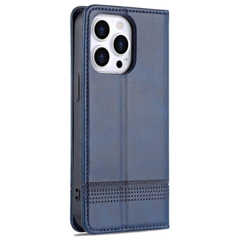 Capa De Celular Para iPhone 14 Pro Flip Estilo De Couro Azns